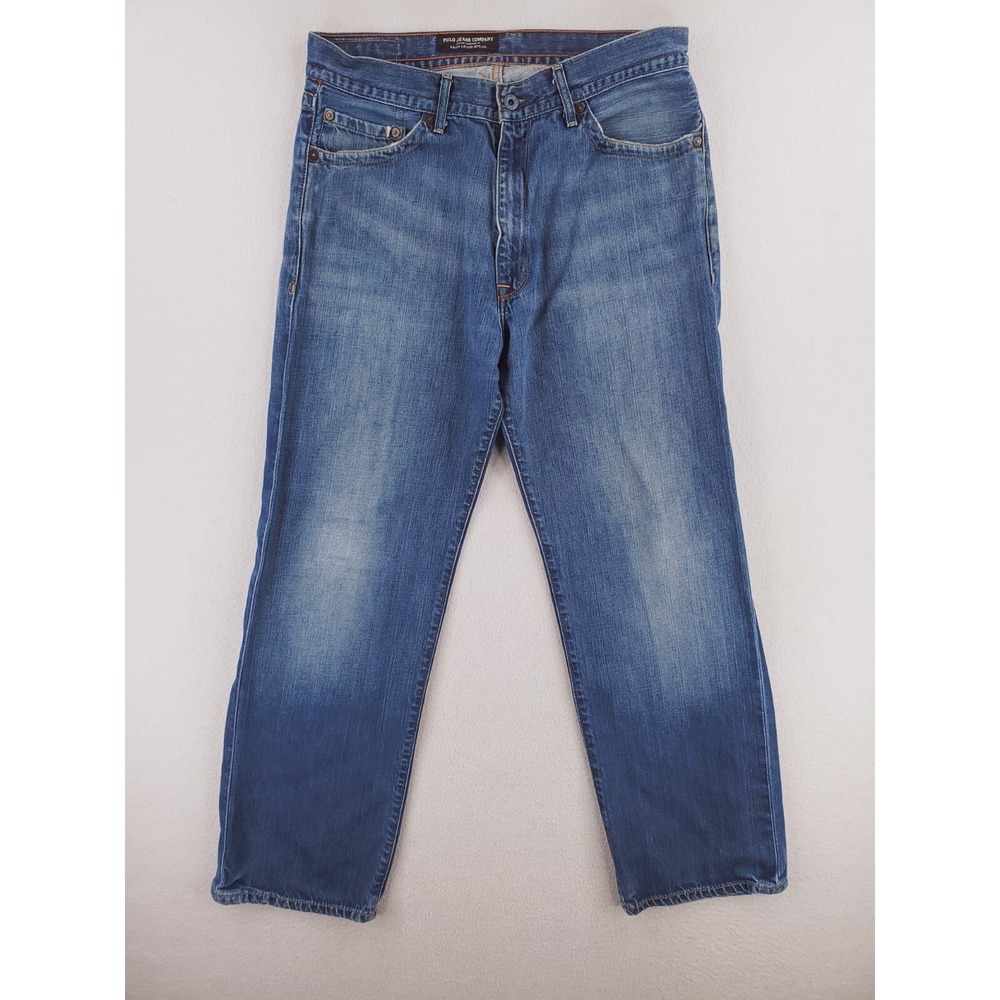 Polo Ralph Lauren Jeans Mens 34x30 Relaxed Straight Denim Pants Medium RL67‎